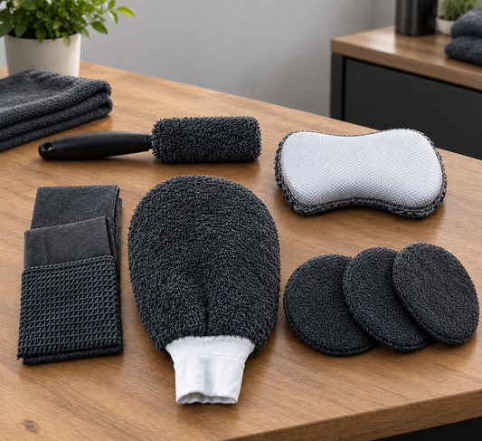 Conjunto de limpeza automóvel
