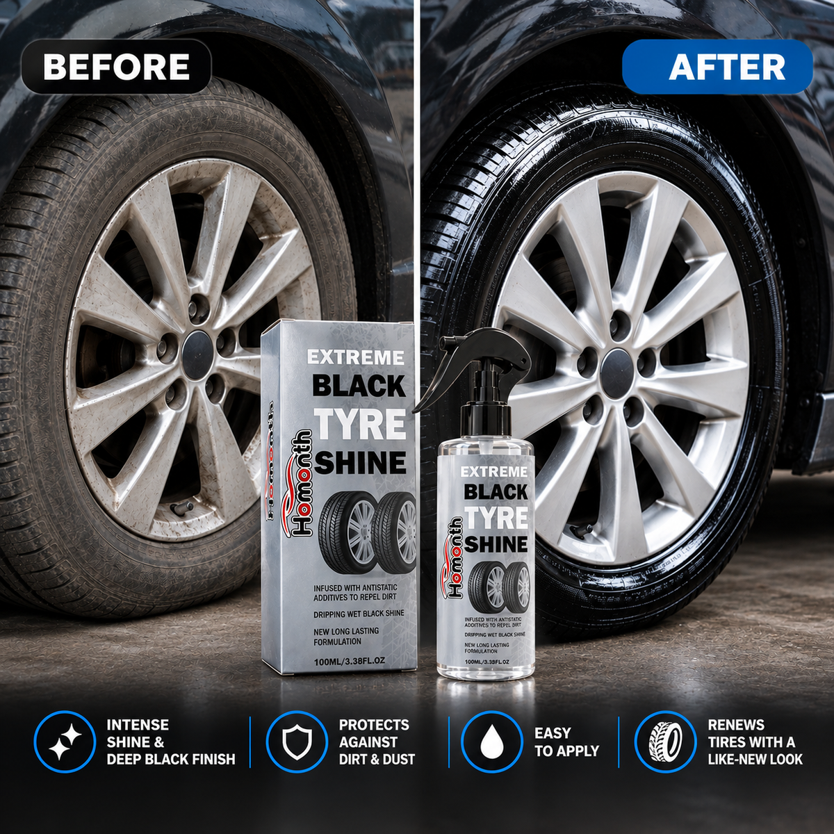 Extreme tire shine
